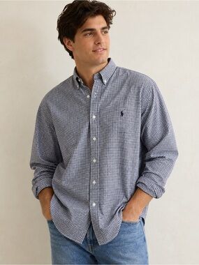 Polo Ralph Lauren McMeel Button Down Shirt Men’s XXL Navy White Checkered